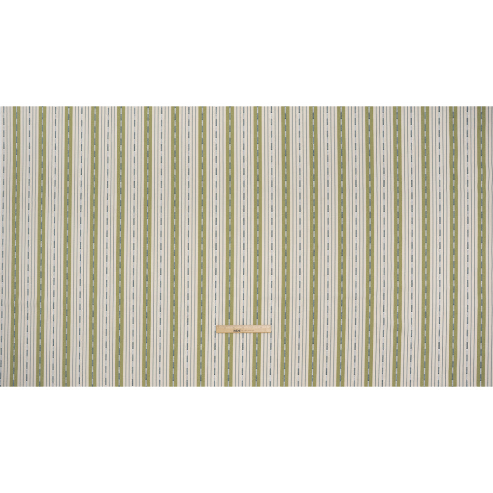 Recycled Polyester Twill Jacquard - Lagoon Stripes and Dashes - British Imported - Full Recycled Polyester Twill Jacquard - Lagoon Stripes and Dashes - British Imported - Full