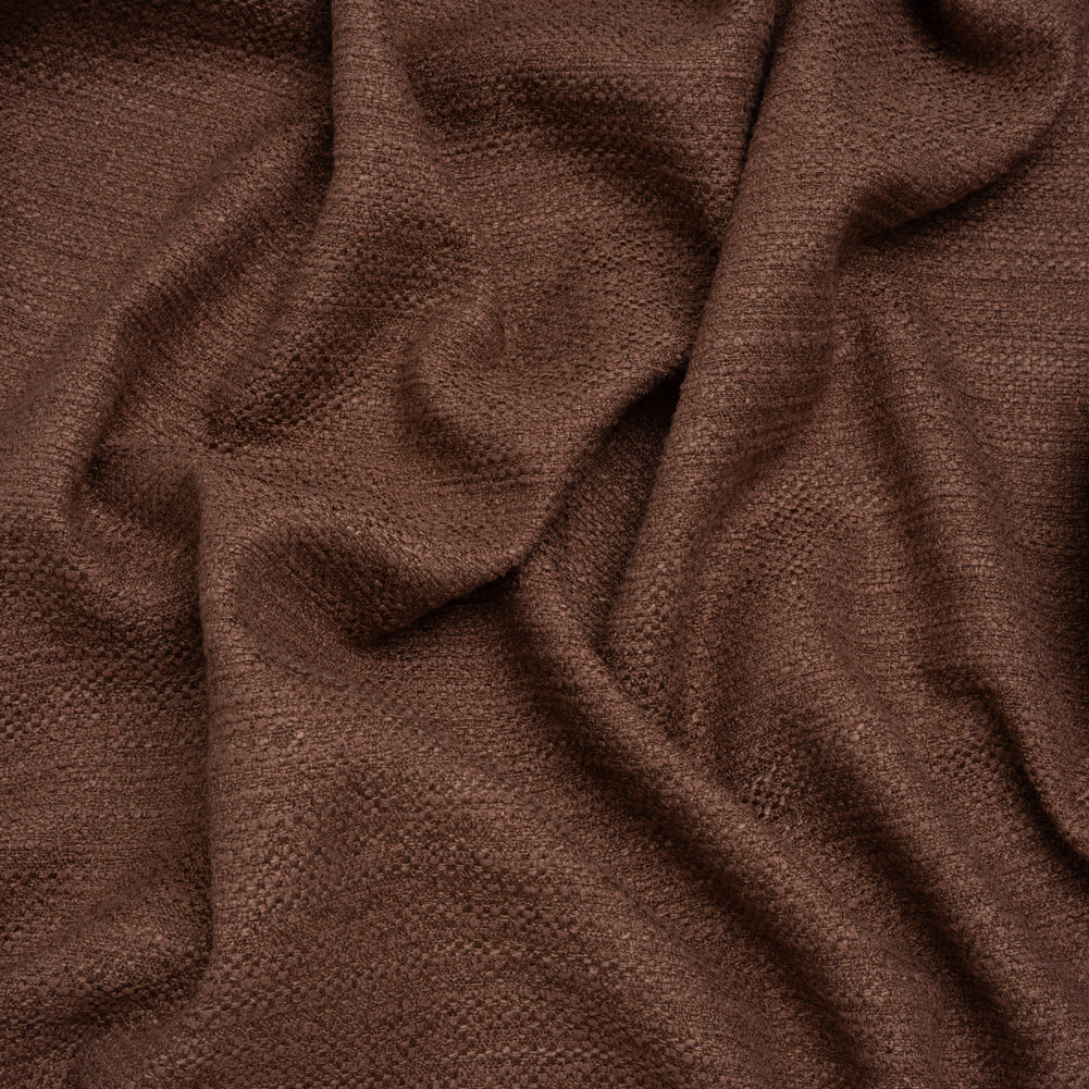 Recycled Polyester Slubbed Boucle Woven - Mulberry - British Imported Recycled Polyester Slubbed Boucle Woven - Mulberry - British Imported