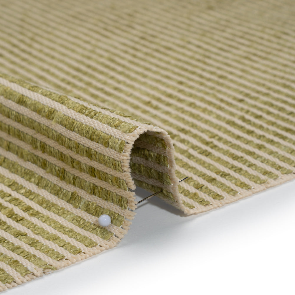 Polyester Boucle Woven - Leaf Stripes - British Imported - Detail Polyester Boucle Woven - Leaf Stripes - British Imported - Detail