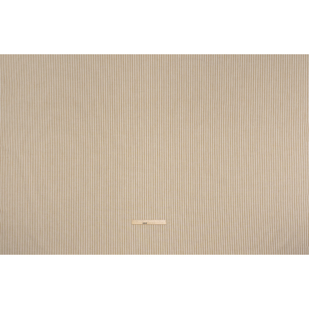 Recycled Polyester Blend Woven - Ochre Candy Stripes - British Imported - Full Recycled Polyester Blend Woven - Ochre Candy Stripes - British Imported - Full
