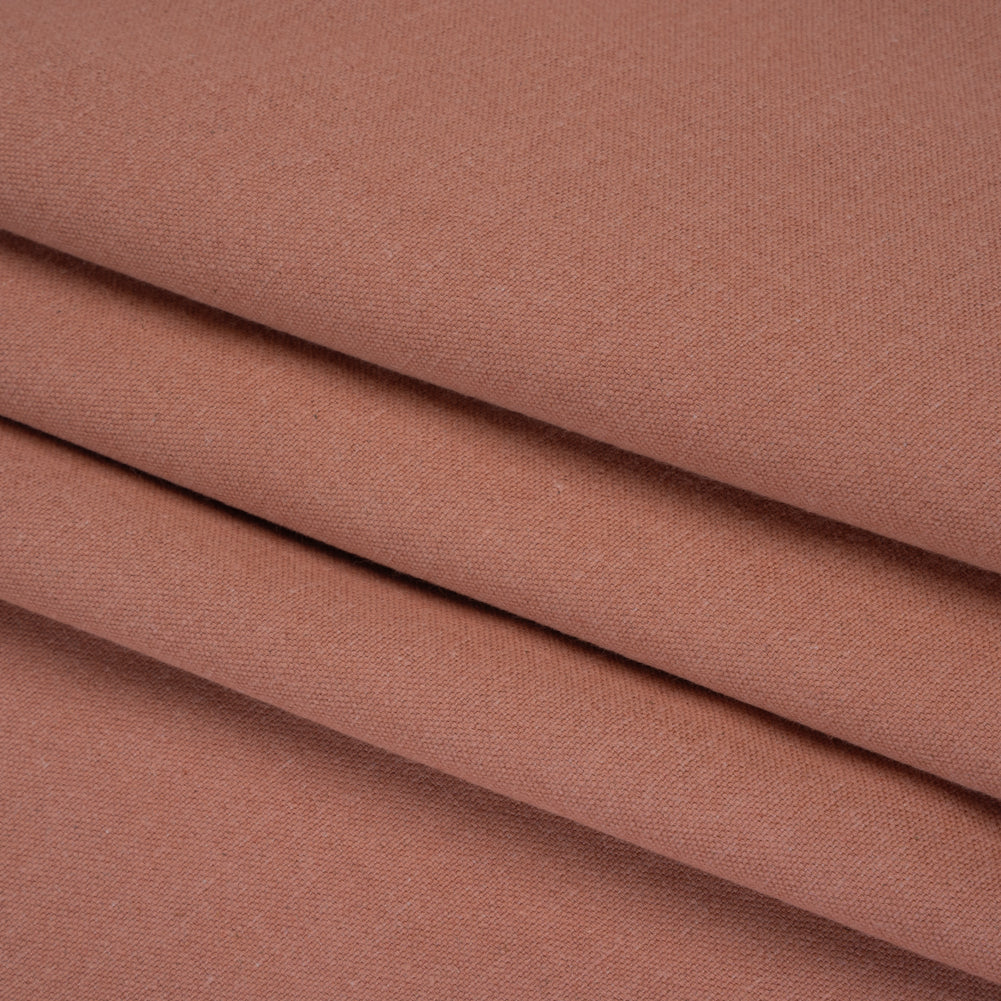 Brushed Cotton and Linen Woven - Blush - British Imported - Folded Brushed Cotton and Linen Woven - Blush - British Imported - Folded