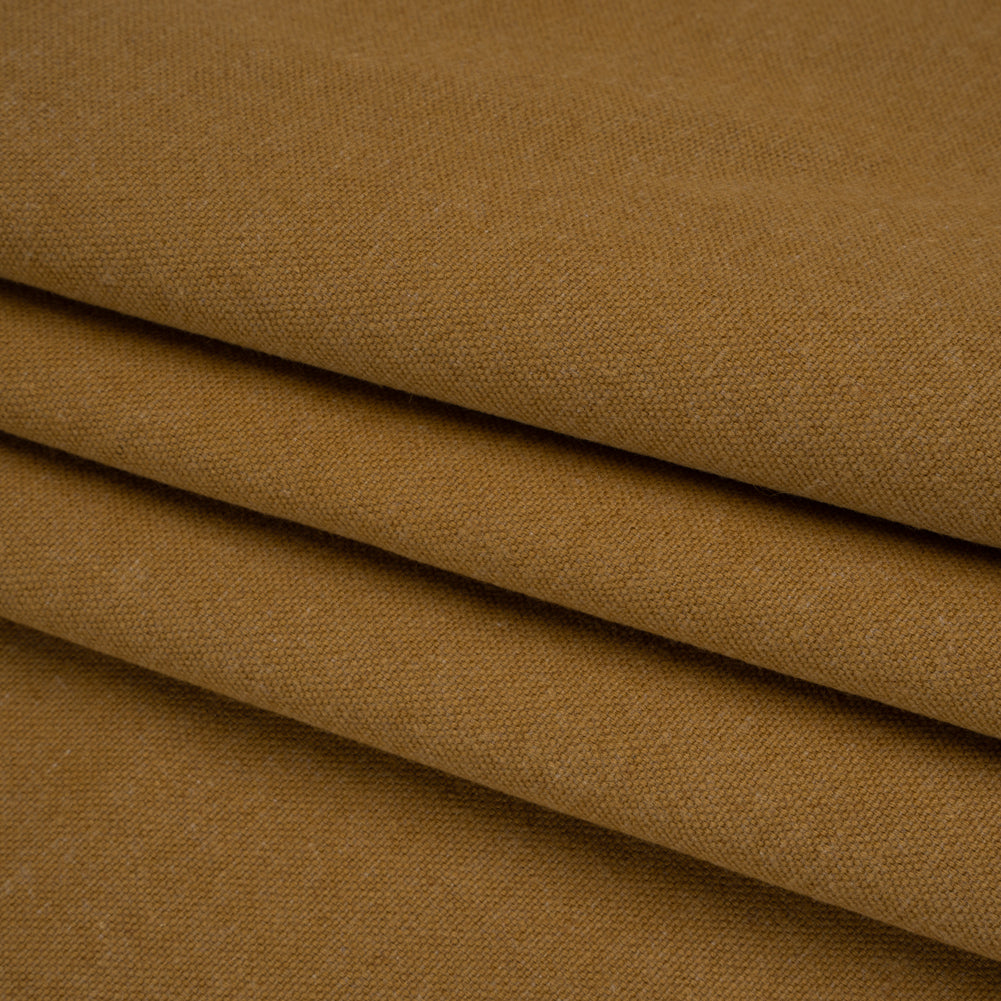 Brushed Cotton and Linen Woven - Cumin - British Imported - Folded Brushed Cotton and Linen Woven - Cumin - British Imported - Folded