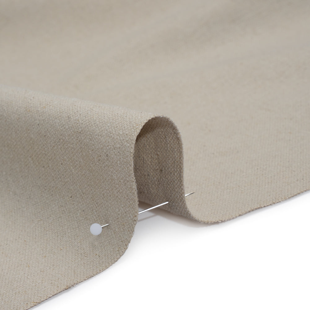Brushed Cotton and Linen Woven - Dove - British Imported - Detail Brushed Cotton and Linen Woven - Dove - British Imported - Detail