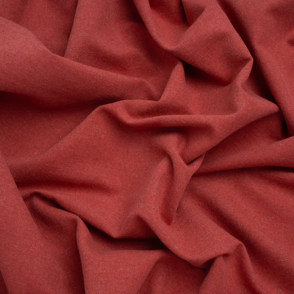 Brushed Cotton and Linen Woven - Raspberry - British Imported Brushed Cotton and Linen Woven - Raspberry - British Imported