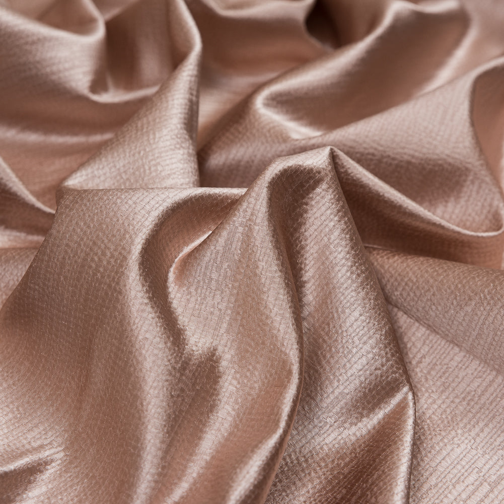 Luminous Textural Polyester Woven - Rose - British Imported Detail Luminous Textural Polyester Woven - Rose - British Imported Detail