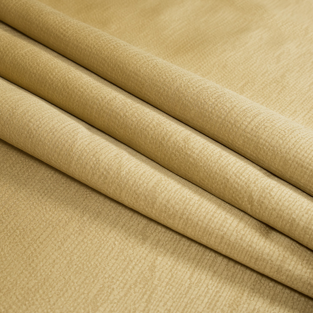 Luminous Textural Polyester Woven - Buttercup - British Imported Folded Luminous Textural Polyester Woven - Buttercup - British Imported Folded