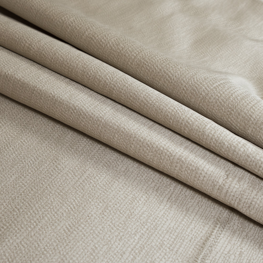 Luminous Textural Polyester Woven - Champagne - British Imported Folded Luminous Textural Polyester Woven - Champagne - British Imported Folded