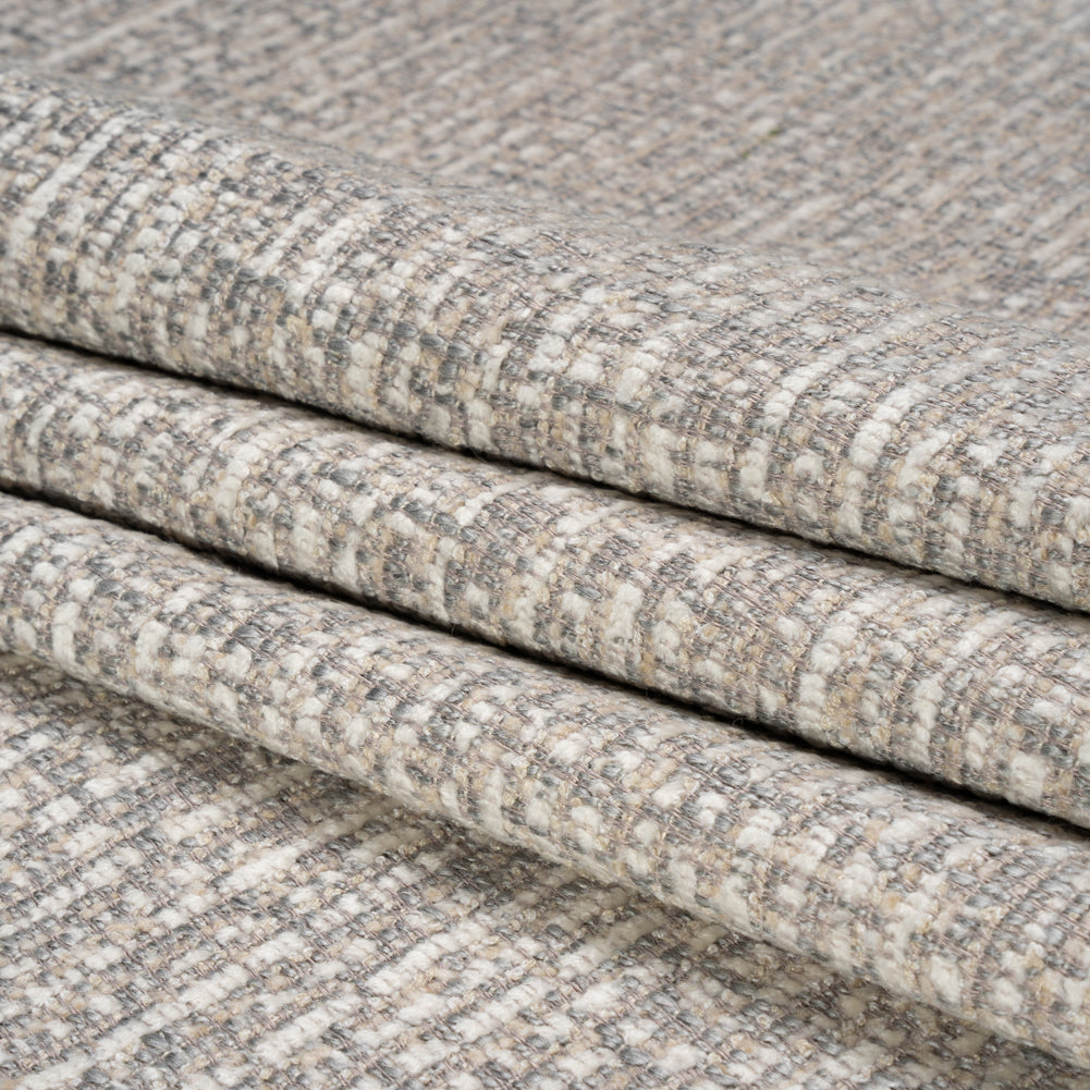 Tweed Upholstery Chenille - Haze Striated - Caprona Collection Folded Tweed Upholstery Chenille - Haze Striated - Caprona Collection Folded
