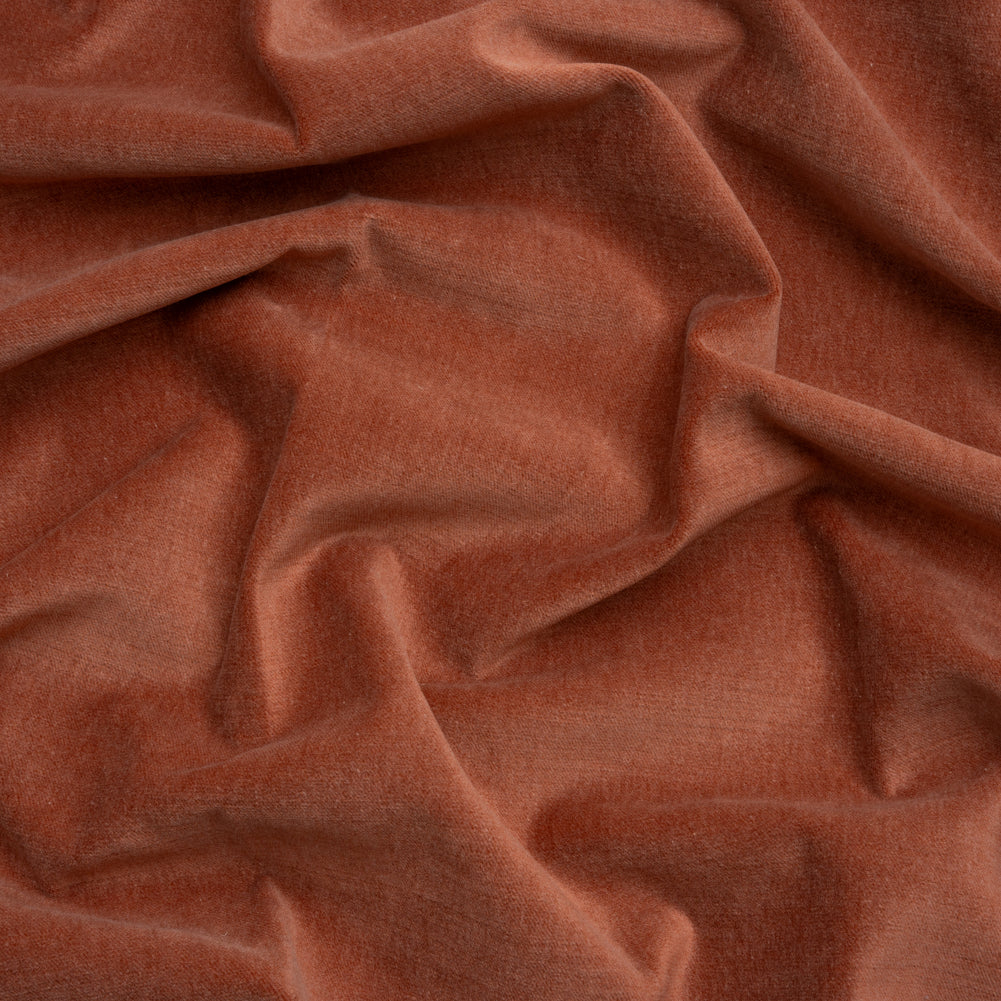 Polyester and Cotton Upholstery Velvet - Brick - Corry Collection Polyester and Cotton Upholstery Velvet - Brick - Corry Collection