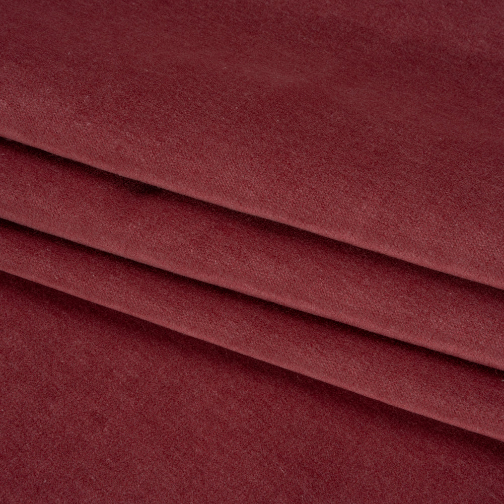 Polyester and Cotton Upholstery Velvet - Merlot - Corry Collection Folded Polyester and Cotton Upholstery Velvet - Merlot - Corry Collection Folded
