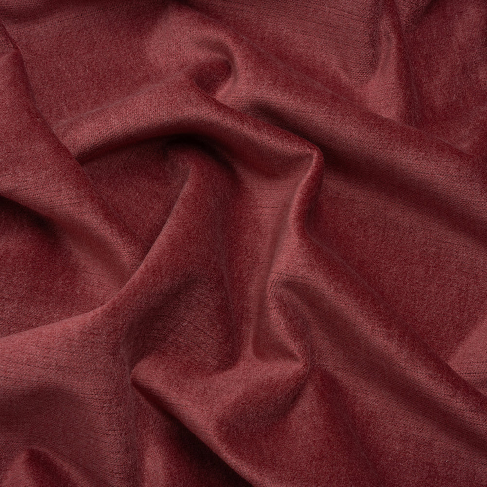 Polyester and Cotton Upholstery Velvet - Merlot - Corry Collection Polyester and Cotton Upholstery Velvet - Merlot - Corry Collection