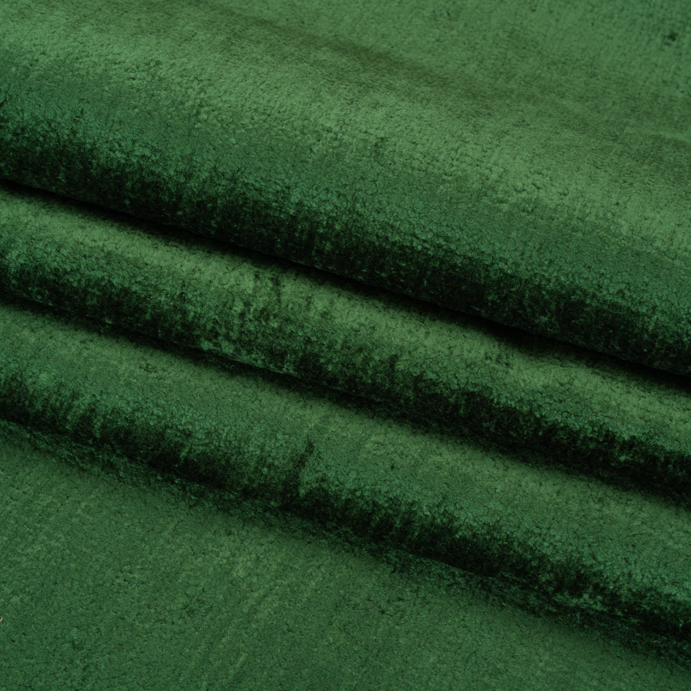 Upholstery Chenille - Emerald Monotone Abstract - Timbrell Collection Folded Upholstery Chenille - Emerald Monotone Abstract - Timbrell Collection Folded