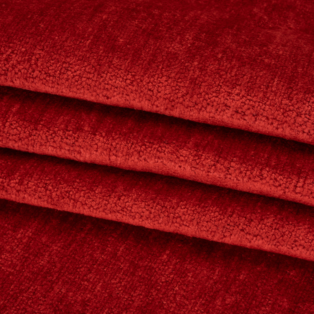Upholstery Chenille - Red It Monotone Abstract - Timbrell Collection Folded Upholstery Chenille - Red It Monotone Abstract - Timbrell Collection Folded