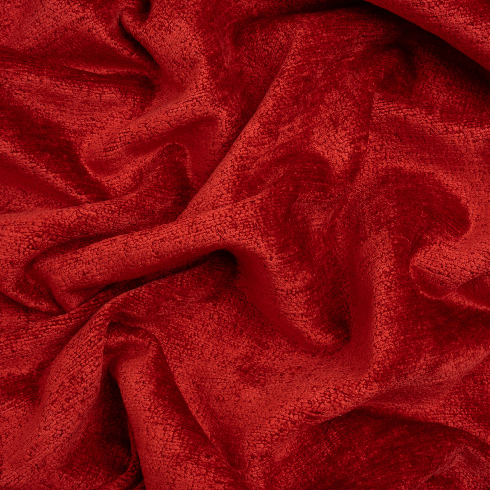 Upholstery Chenille - Red It Monotone Abstract - Timbrell Collection Upholstery Chenille - Red It Monotone Abstract - Timbrell Collection