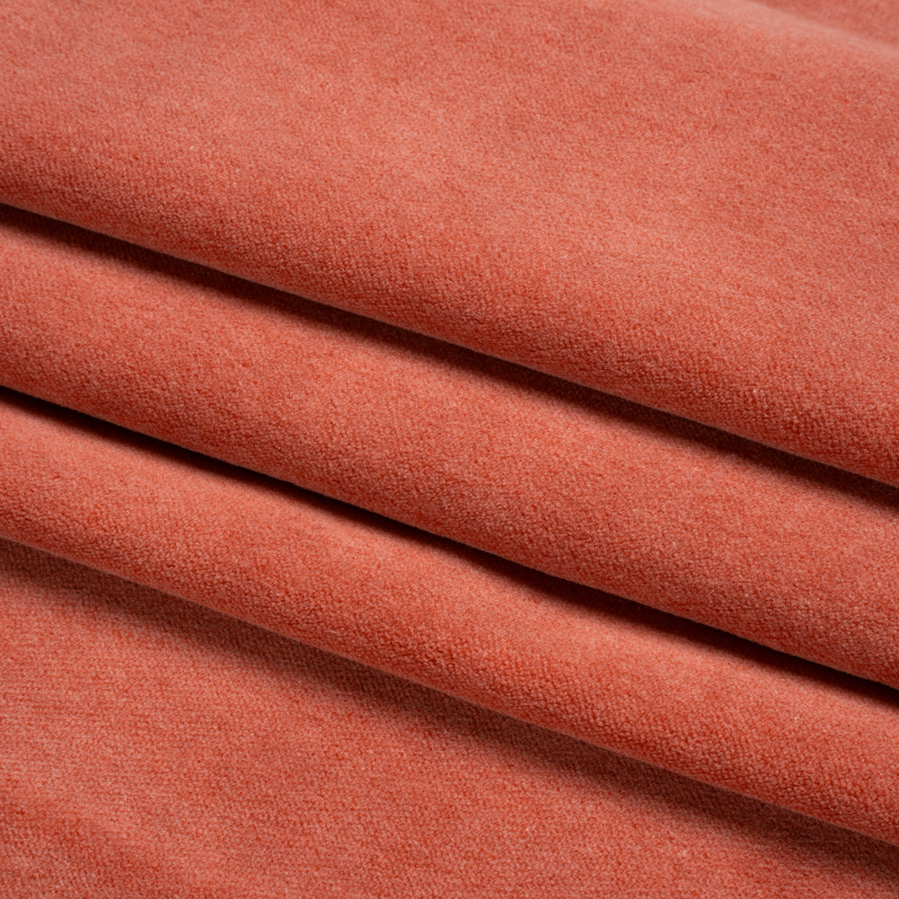 Cotton and Polyester Upholstery Velvet - Fire - Banton Collection Folded Cotton and Polyester Upholstery Velvet - Fire - Banton Collection Folded