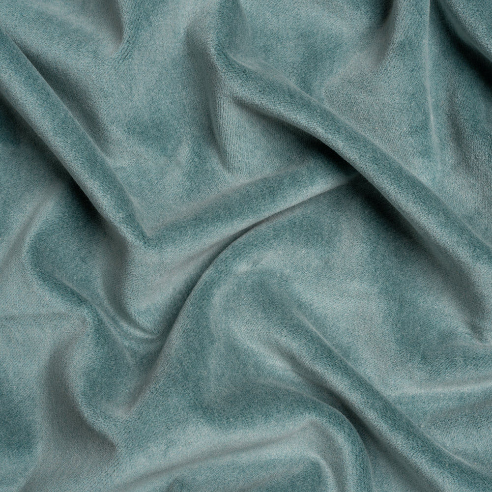 Cotton and Polyester Upholstery Velvet - Ocean - Banton Collection Cotton and Polyester Upholstery Velvet - Ocean - Banton Collection