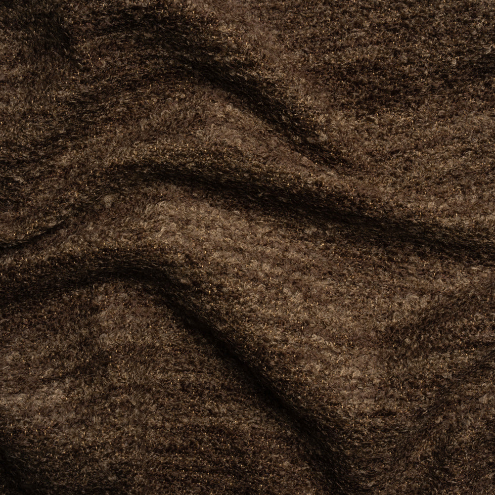 Plush Upholstery Boucle - Chocolate Striated - Avenir Collection Plush Upholstery Boucle - Chocolate Striated - Avenir Collection