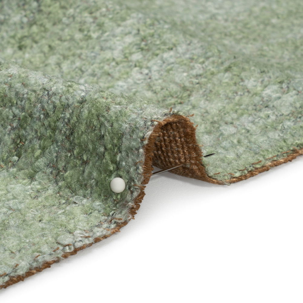 Plush Upholstery Boucle - Seaglass Striated - Avenir Collection Detail Plush Upholstery Boucle - Seaglass Striated - Avenir Collection Detail