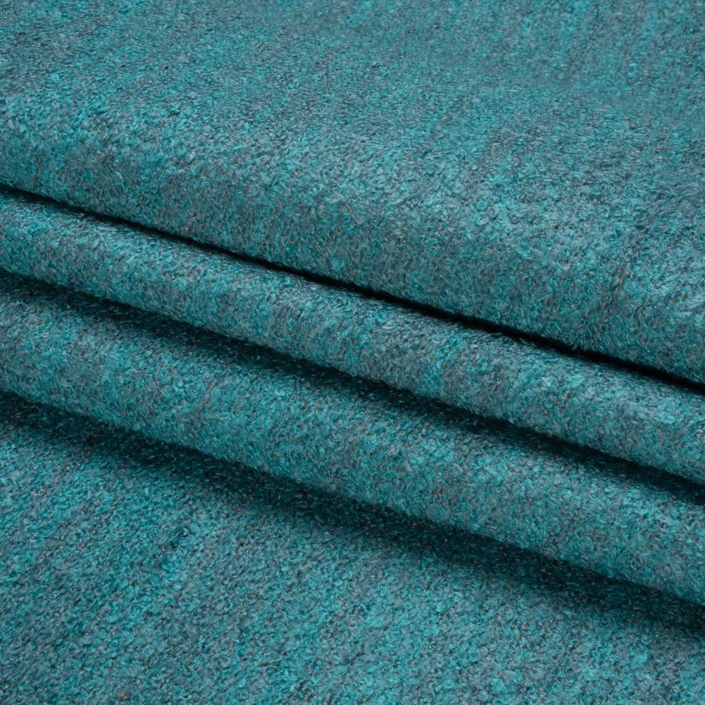 Plush Upholstery Boucle - Sky Striated - Avenir Collection Folded Plush Upholstery Boucle - Sky Striated - Avenir Collection Folded