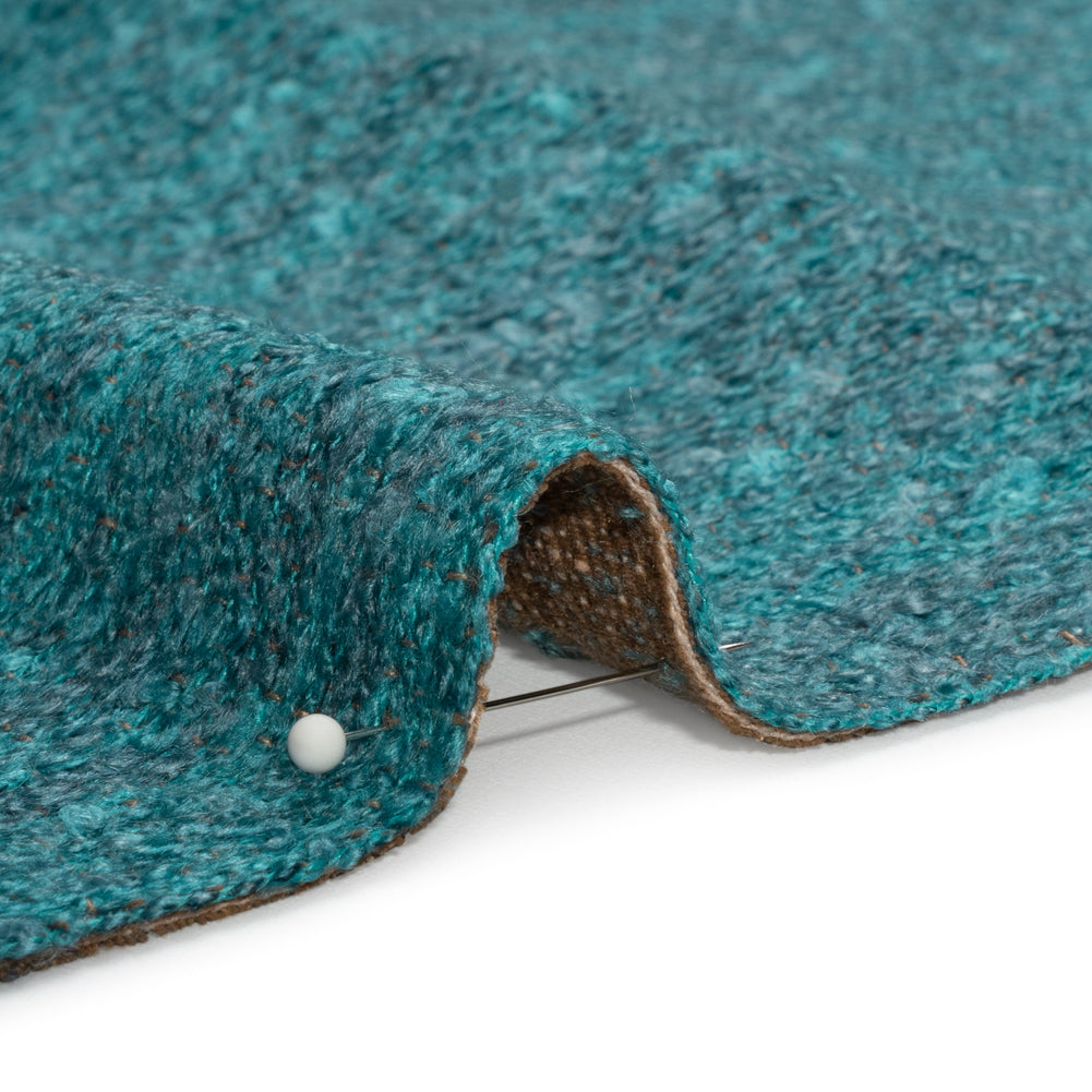 Plush Upholstery Boucle - Sky Striated - Avenir Collection Detail Plush Upholstery Boucle - Sky Striated - Avenir Collection Detail