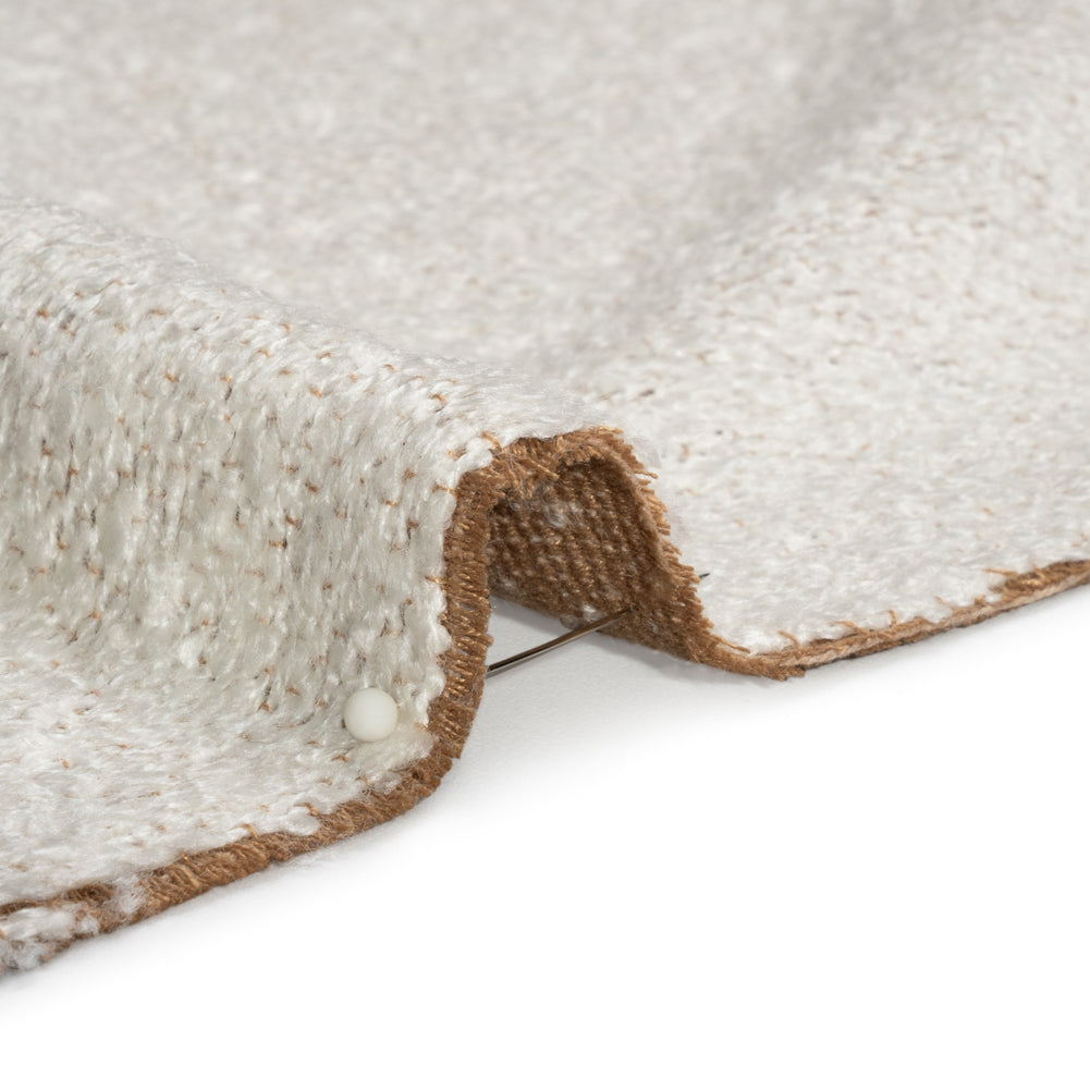 Plush Upholstery Boucle - Snow Striated - Avenir Collection Detail Plush Upholstery Boucle - Snow Striated - Avenir Collection Detail