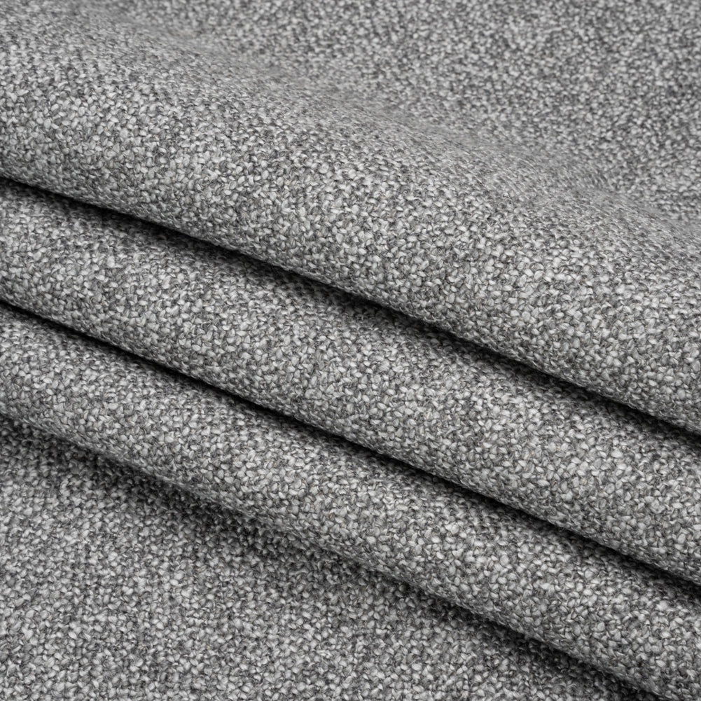 Upholstery Tweed with Latex Backing - Nickel - Wyverstone Collection Folded Upholstery Tweed with Latex Backing - Nickel - Wyverstone Collection Folded