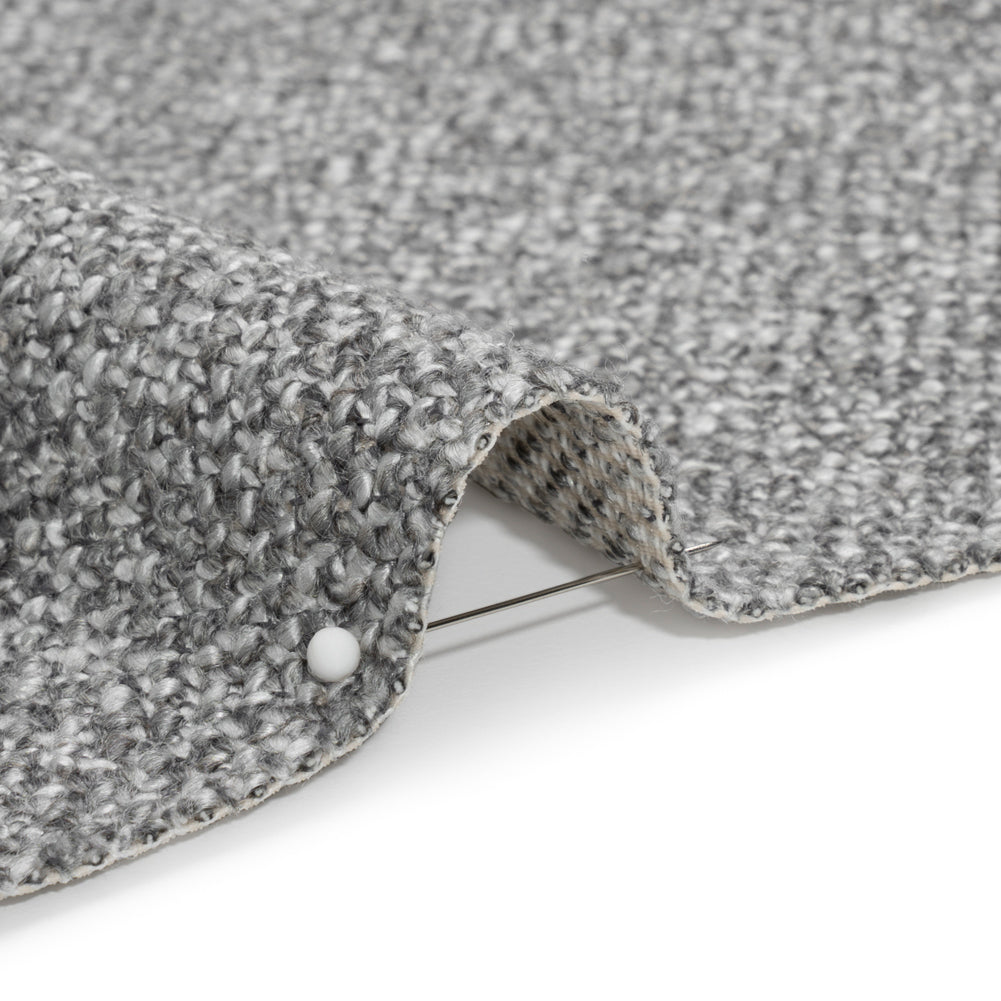 Upholstery Tweed with Latex Backing - Nickel - Wyverstone Collection Detail Upholstery Tweed with Latex Backing - Nickel - Wyverstone Collection Detail