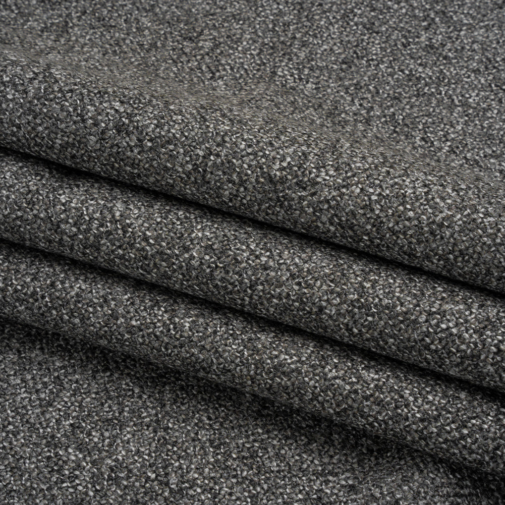 Upholstery Tweed with Latex Backing - Smoke - Wyverstone Collection Folded Upholstery Tweed with Latex Backing - Smoke - Wyverstone Collection Folded