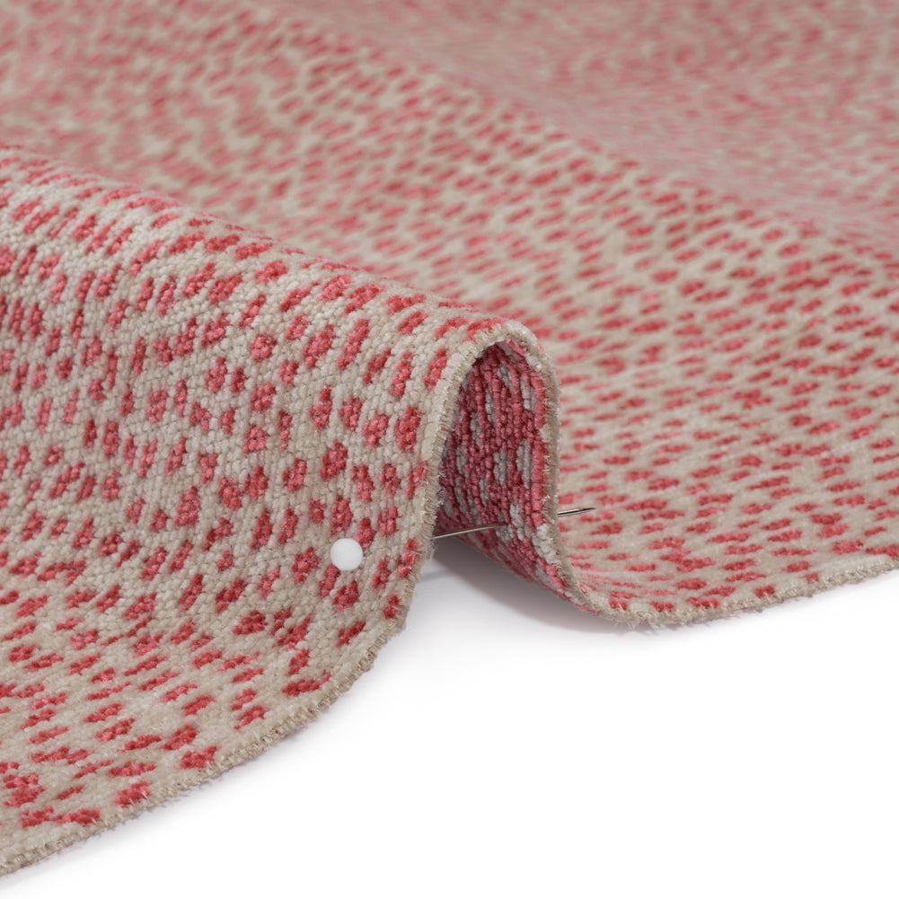 Upholstery Chenille - Carnation Spotted - Remus Collection Detail Upholstery Chenille - Carnation Spotted - Remus Collection Detail