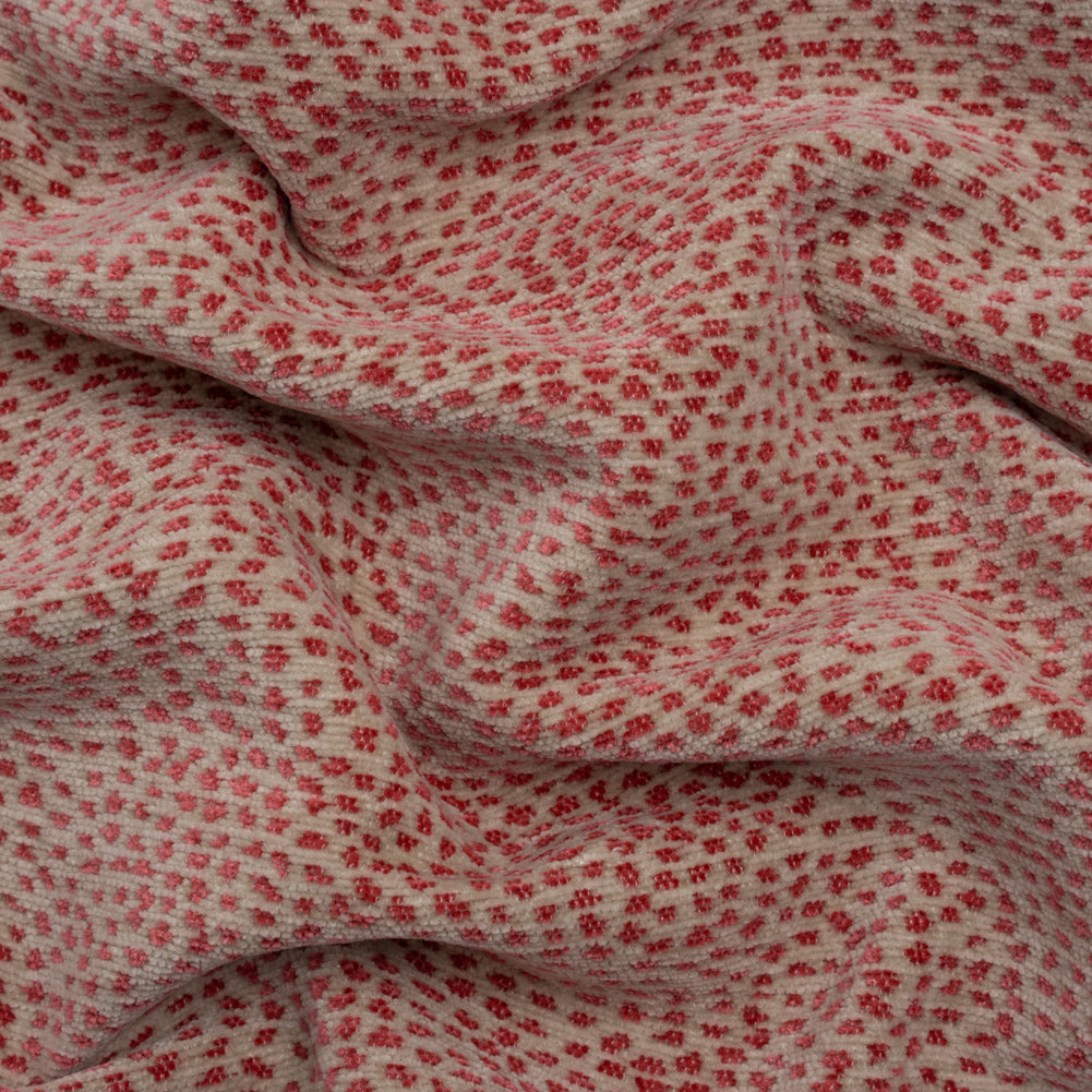 Upholstery Chenille - Carnation Spotted - Remus Collection Upholstery Chenille - Carnation Spotted - Remus Collection