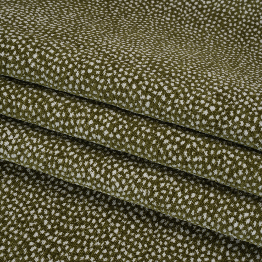 Upholstery Chenille - Dirty Martini Spotted - Remus Collection Folded Upholstery Chenille - Dirty Martini Spotted - Remus Collection Folded