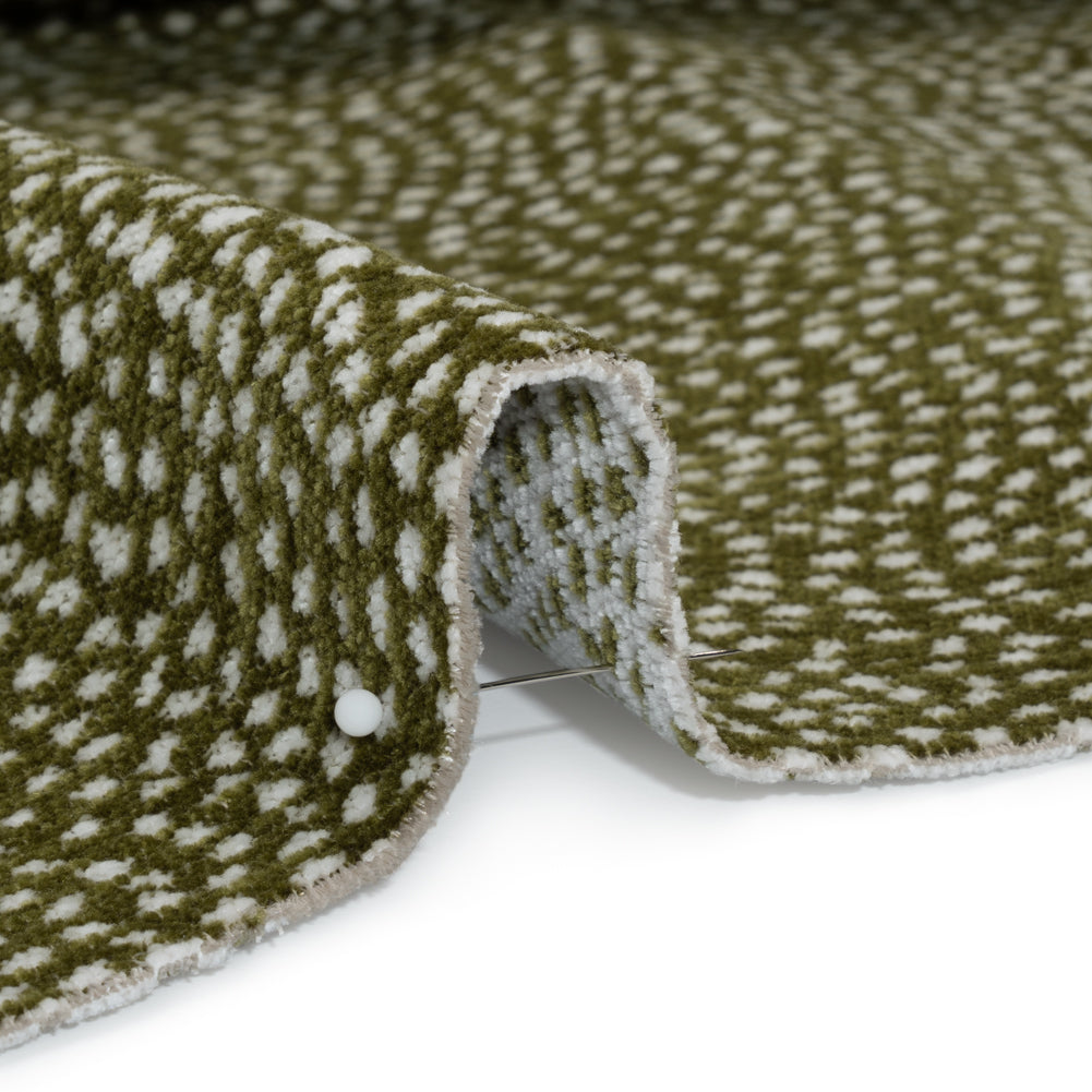 Upholstery Chenille - Dirty Martini Spotted - Remus Collection Detail Upholstery Chenille - Dirty Martini Spotted - Remus Collection Detail