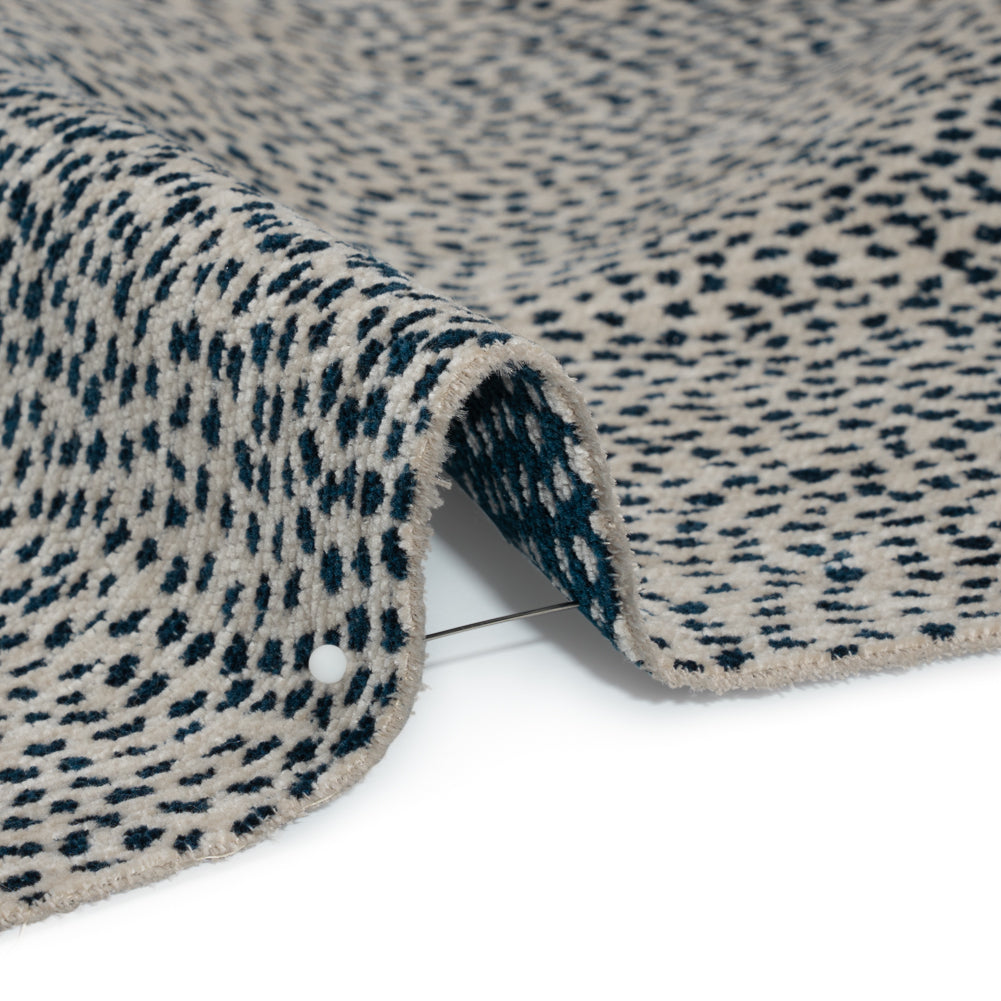 Upholstery Chenille - Indigo Spotted - Remus Collection Detail Upholstery Chenille - Indigo Spotted - Remus Collection Detail