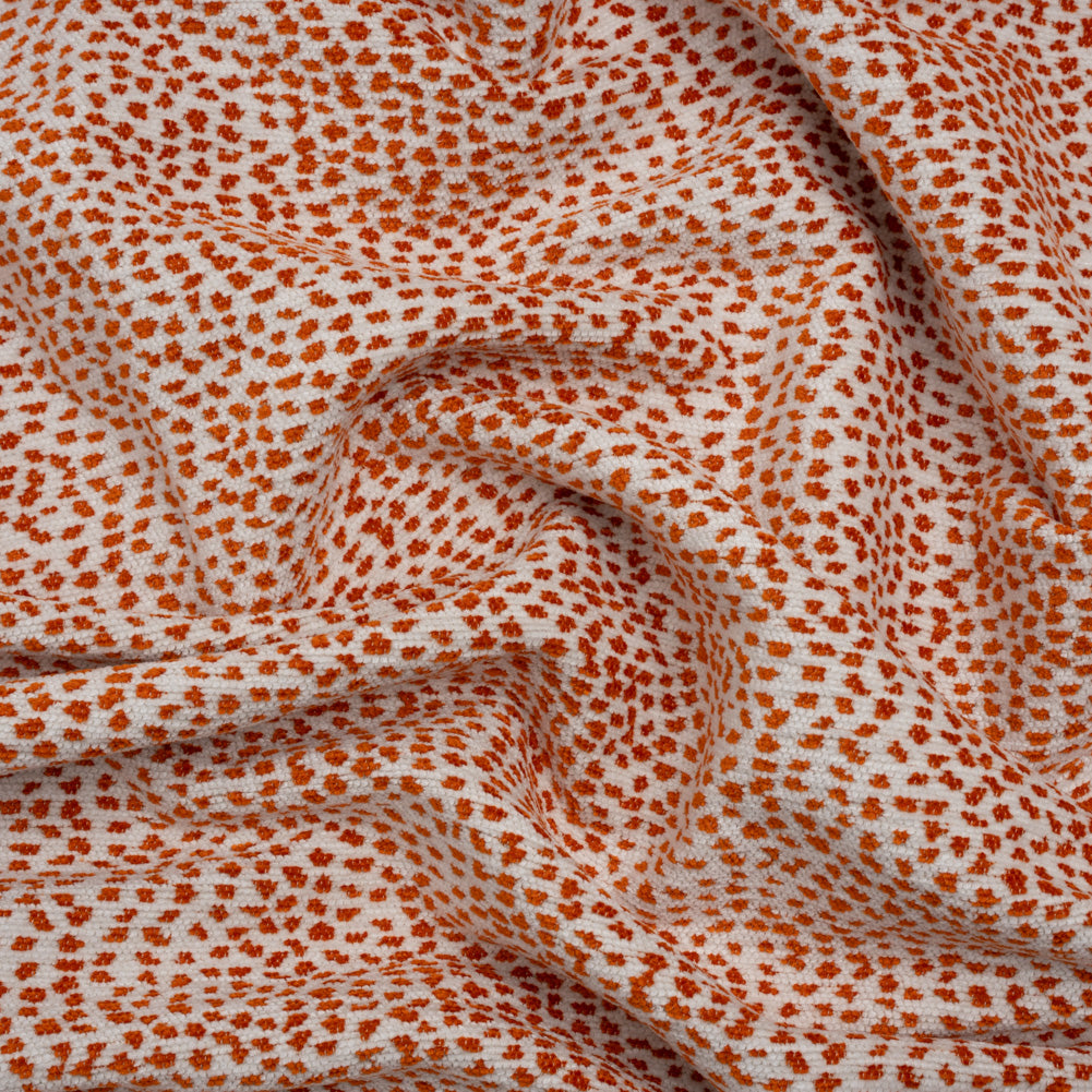 Upholstery Chenille - Orange Spotted - Remus Collection Upholstery Chenille - Orange Spotted - Remus Collection