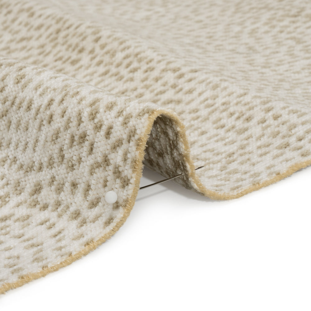 Upholstery Chenille - Parchment Spotted - Remus Collection Detail Upholstery Chenille - Parchment Spotted - Remus Collection Detail