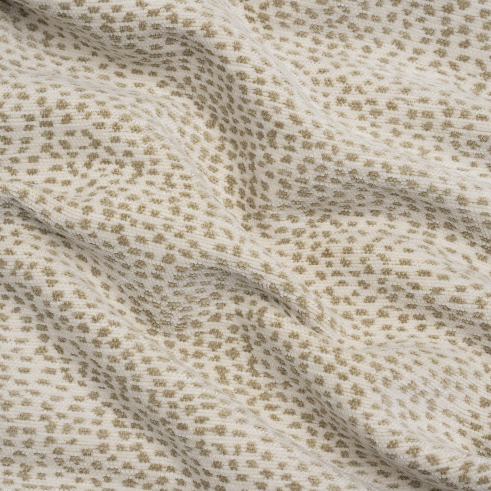 Upholstery Chenille - Parchment Spotted - Remus Collection Upholstery Chenille - Parchment Spotted - Remus Collection