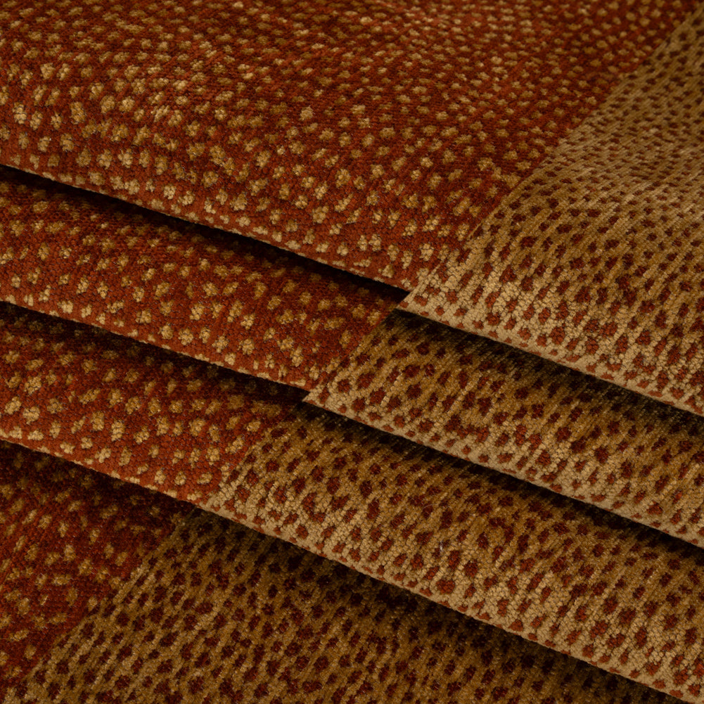 Upholstery Chenille - Spice Spotted - Remus Collection Folded Upholstery Chenille - Spice Spotted - Remus Collection Folded