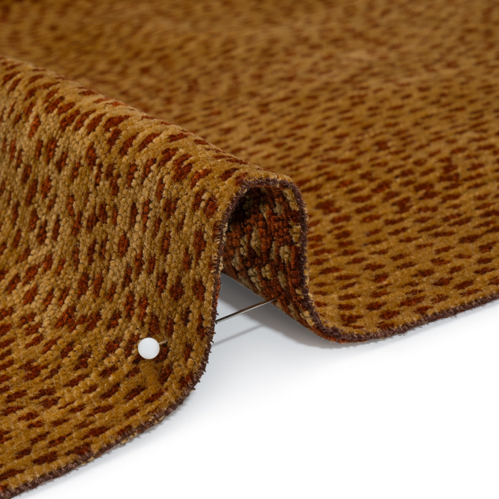 Upholstery Chenille - Spice Spotted - Remus Collection Detail Upholstery Chenille - Spice Spotted - Remus Collection Detail
