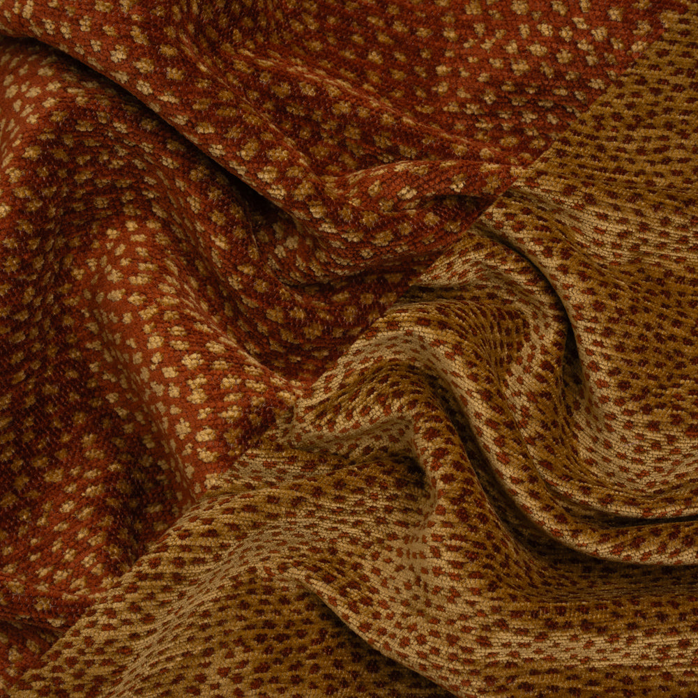 Upholstery Chenille - Spice Spotted - Remus Collection Upholstery Chenille - Spice Spotted - Remus Collection