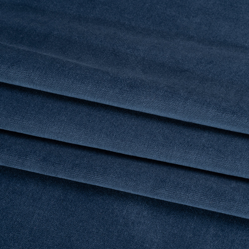 Low Pile Upholstery Velvet - Indigo - Somerset Collection Folded Low Pile Upholstery Velvet - Indigo - Somerset Collection Folded