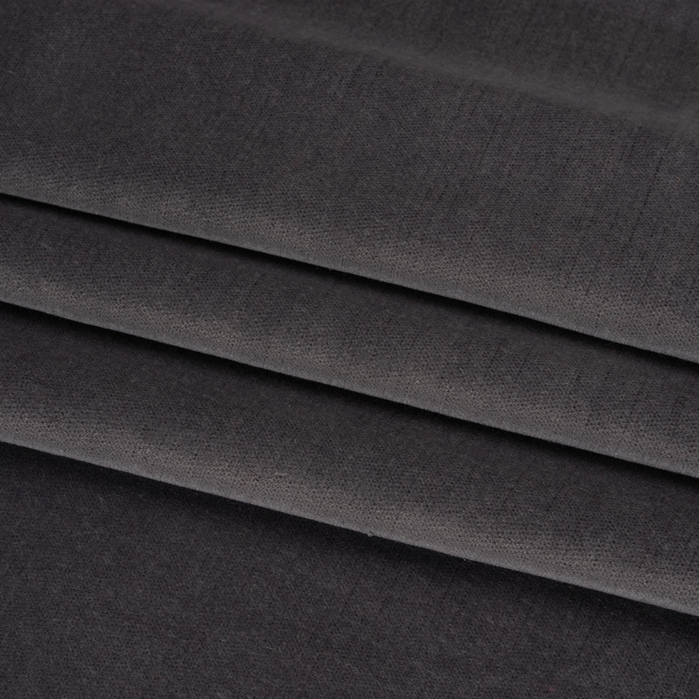 Low Pile Upholstery Velvet - Pewter - Somerset Collection Folded Low Pile Upholstery Velvet - Pewter - Somerset Collection Folded