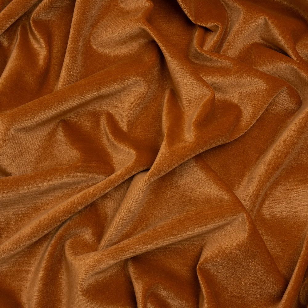 Low Pile Upholstery Velvet - Tangerine - Somerset Collection Low Pile Upholstery Velvet - Tangerine - Somerset Collection