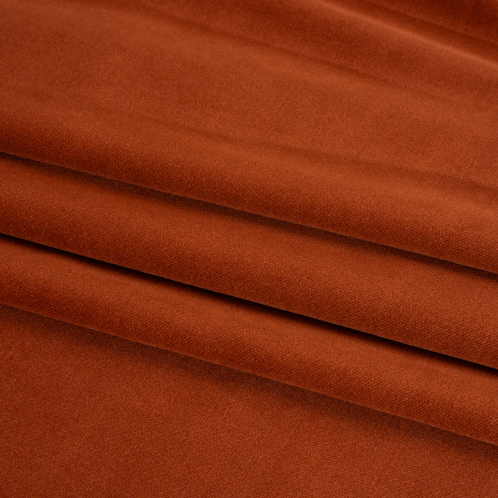Low Pile Upholstery Velvet - Terracotta - Somerset Collection Folded Low Pile Upholstery Velvet - Terracotta - Somerset Collection Folded