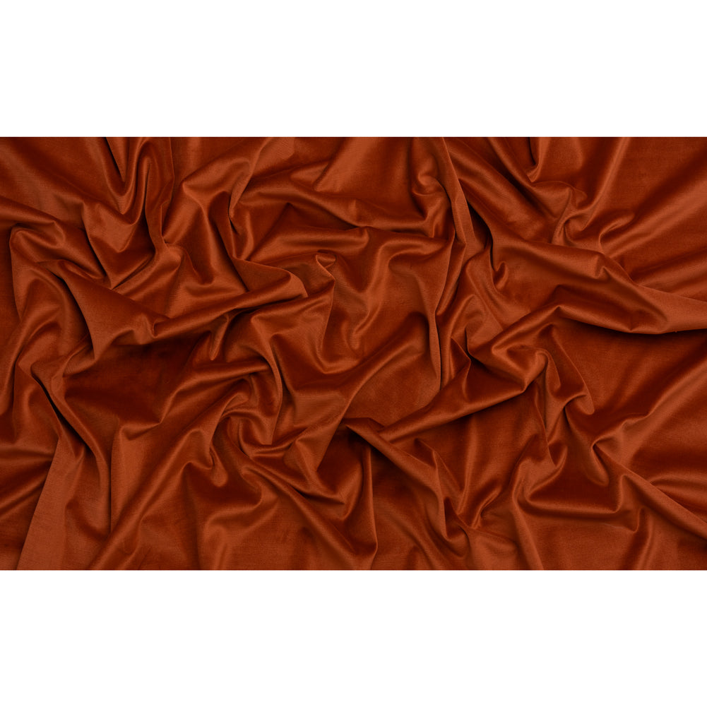Low Pile Upholstery Velvet - Terracotta - Somerset Collection Full Low Pile Upholstery Velvet - Terracotta - Somerset Collection Full