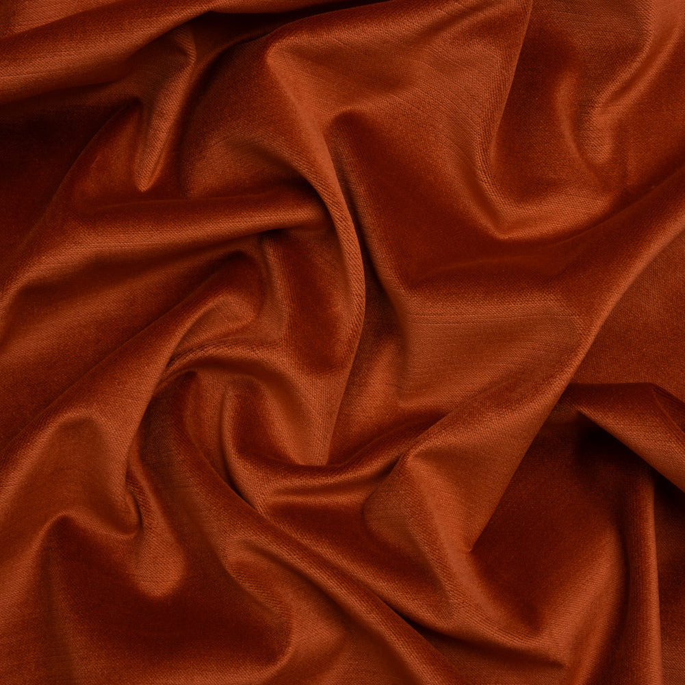 Low Pile Upholstery Velvet - Terracotta - Somerset Collection Low Pile Upholstery Velvet - Terracotta - Somerset Collection