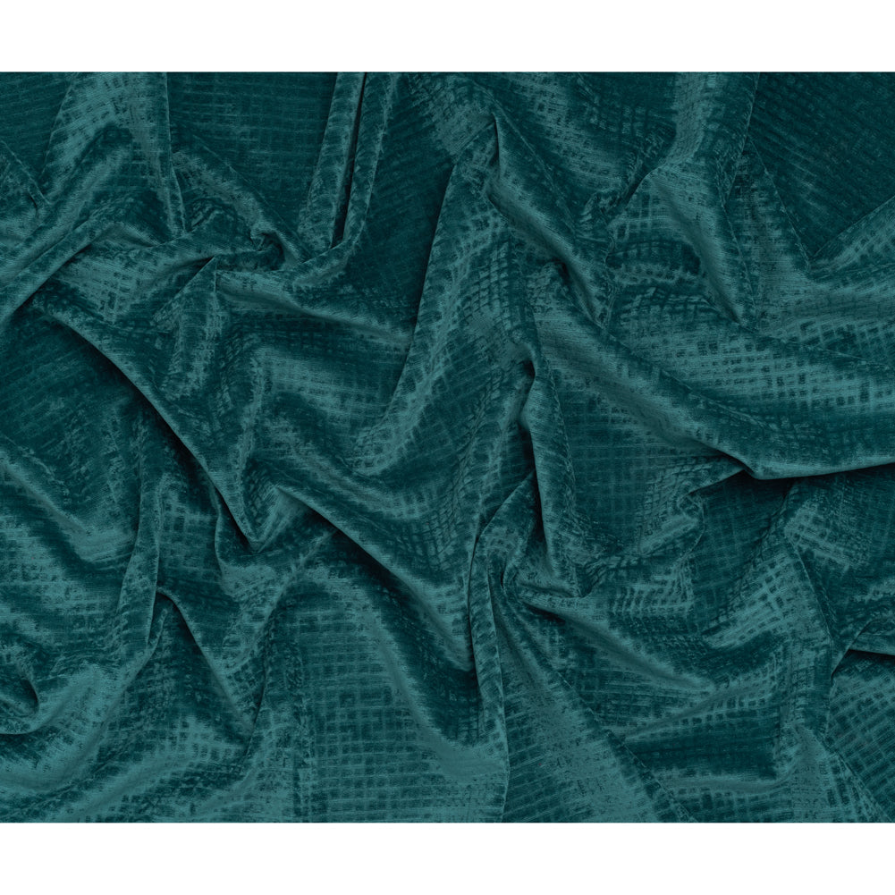 Polyester Upholstery Chenille - Oceanic Grid Texture - Carolina Collection - Full Polyester Upholstery Chenille - Oceanic Grid Texture - Carolina Collection - Full