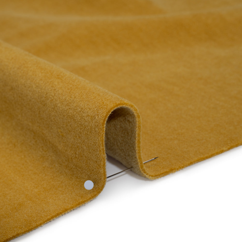 Wool and Cotton Upholstery Velveteen - Marigold - Dakota Collection - Detail Wool and Cotton Upholstery Velveteen - Marigold - Dakota Collection - Detail