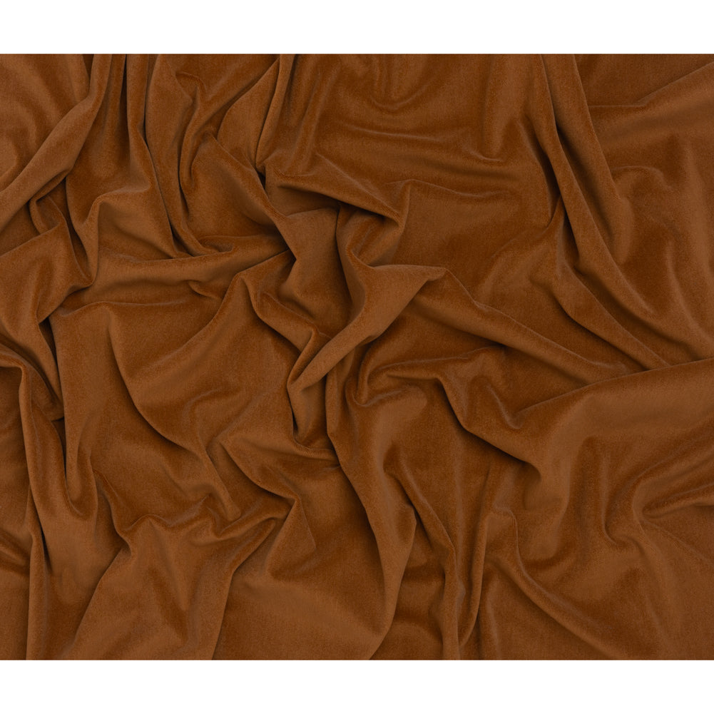 Wool and Cotton Upholstery Velveteen - Saddle - Dakota Collection - Full Wool and Cotton Upholstery Velveteen - Saddle - Dakota Collection - Full