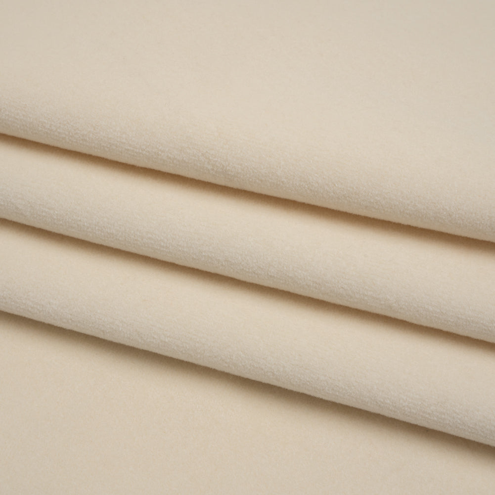 Wool and Cotton Upholstery Velveteen - Snow - Dakota Collection - Folded Wool and Cotton Upholstery Velveteen - Snow - Dakota Collection - Folded