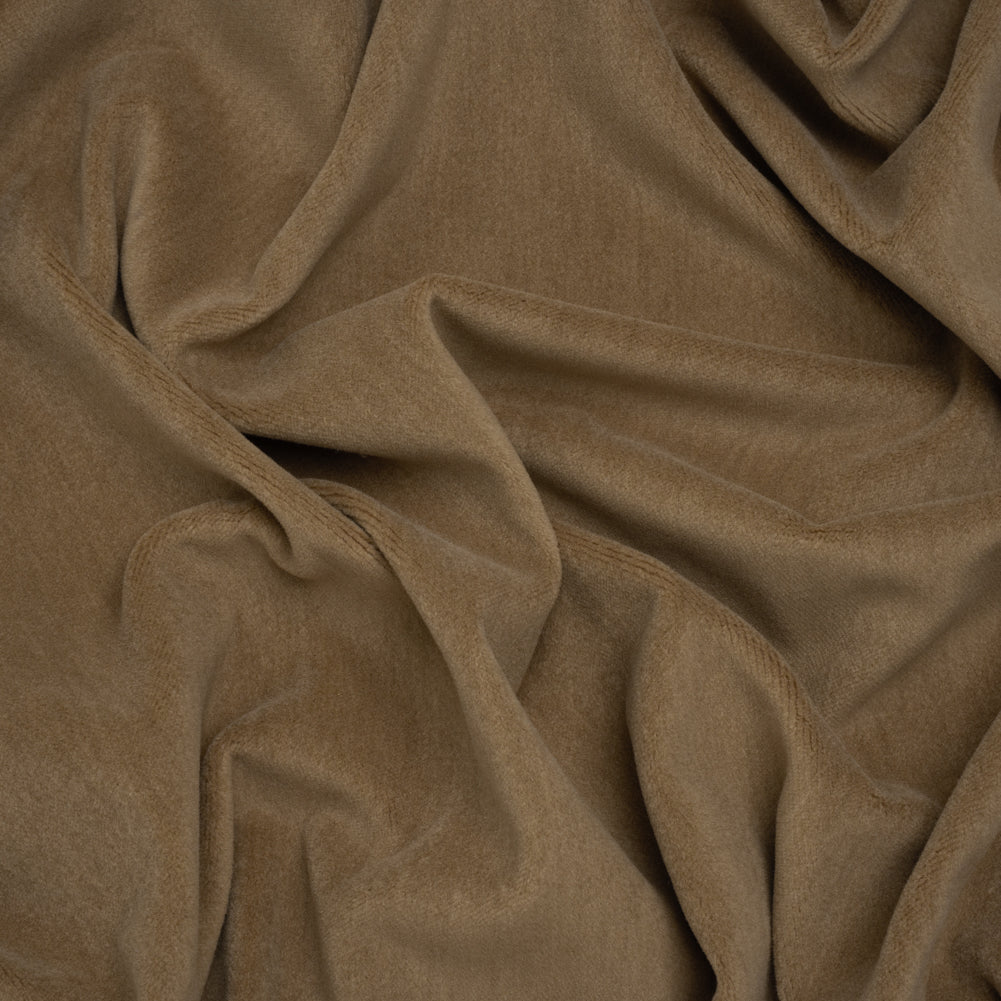 Wool and Cotton Upholstery Velveteen - Taupe - Dakota Collection Wool and Cotton Upholstery Velveteen - Taupe - Dakota Collection